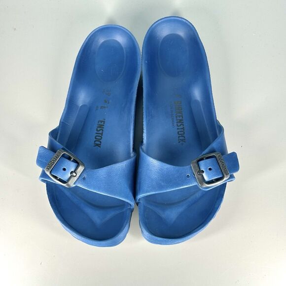 Women's Birkenstock Blue Madrid Eva Slip On Sandals Slides US Size 8-8.5 EU 39 - Picture 4 of 15